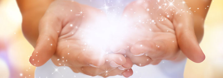 hands with star dust in them